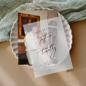 ミニマモダンリスト書結婚道 ベラム紙招待状