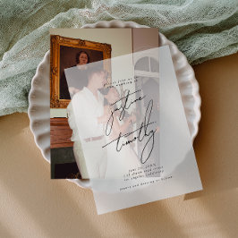 ミニマモダンリスト書結婚道 ベラム紙招待状