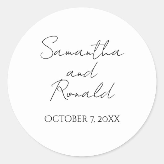 ミニマモダンリスト書結婚道 ラウンドシール (正面)