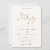 ミニマモダンリスト書結婚道 招待状 (正面)