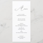 ミニマモダンリスト書道の白黒 メニュー (正面)