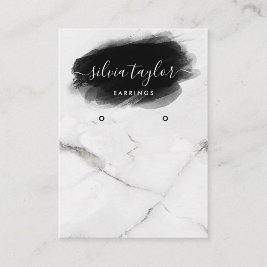 ミニマモダンリスト書道アートイヤリングディスプレイ 名刺 (正面)