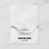 ミニマモダンリスト書道アートイヤリングディスプレイ 名刺 (裏面)