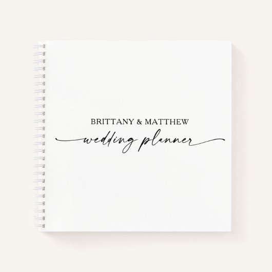 ミニマモダンリスト書道インクウェディングプランナー ノートブック (正面)