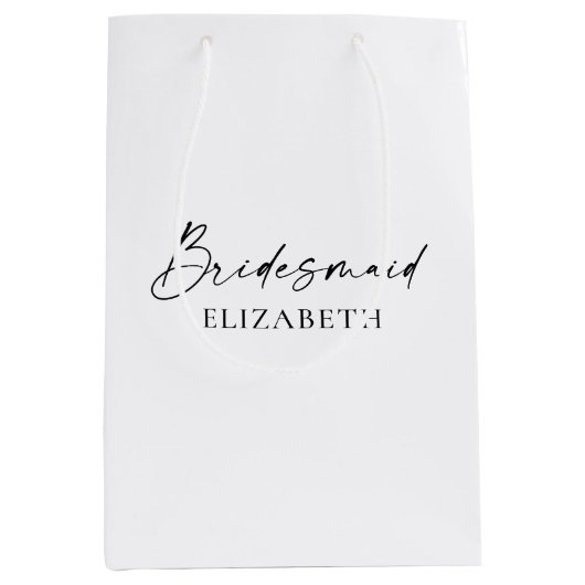 ミニマモダンリスト書道インクブリーズメイド ミディアムペーパーバッグ (正面)