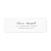 ミニマモダンリスト書道スタイルリターン ラベル (正面)