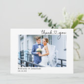 ミニマモダンリスト書道ハート結婚ズ サンキューカード (スタンド正面)