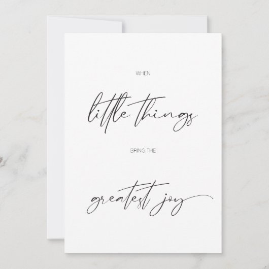 ミニマモダンリスト書道写真誕生 案内状 (正面)