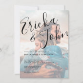 ミニマモダンリスト書道写真 招待状 (正面)