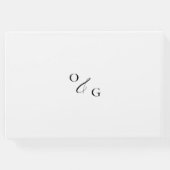 ミニマモダンリスト書道白黒結婚ズ ゲストブック (裏面)