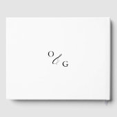 ミニマモダンリスト書道白黒結婚ズ ゲストブック (裏面)