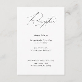 ミニマモダンリスト書道結婚式レセプション エンクロージャーカード