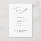 ミニマモダンリスト書道結婚式レセプション エンクロージャーカード (正面)