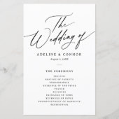 ミニマモダンリスト書道結婚式 プログラム (正面)