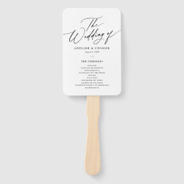 ミニマモダンリスト書道結婚式 プログラム ハンドファン