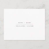 ミニマモダンリスト書道花嫁付添人の提案 ポストカード (正面)