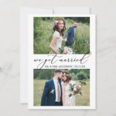 ミニマモダンリスト書道2写真結婚の 案内状 (正面)