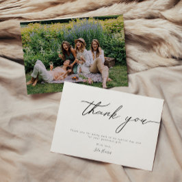 ミニマモダンリスト書 サンキューカード