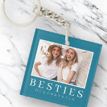 ミニマモダンリスト最高のシックフレンドBFF写真 キーホルダー<br><div class="desc">デザインは、おもしろいとよくはしゃぐsans serifおよびserifフォントを含むタイポグラフィで構成される。写真のカスタム追加</div>
