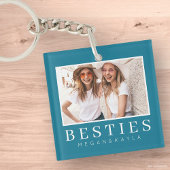 ミニマモダンリスト最高のシックフレンドBFF写真 キーホルダー