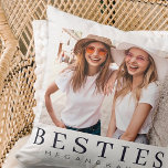 ミニマモダンリスト最高のシックフレンドBFF写真 クッション<br><div class="desc">デザインは、おもしろいとよくはしゃぐsans serifおよびserifフォントを含むタイポグラフィで構成される。写真のカスタム追加</div>