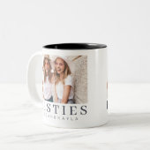 ミニマモダンリスト最高のシックフレンドBFF写真 ツートーンマグカップ (正面左)