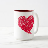 ミニマモダンリスト最高のシックフレンドBFF写真 ツートーンマグカップ (正面右)