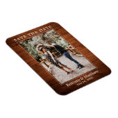 ミニマモダンリスト木材プリント日付の保存 マグネット (右側)