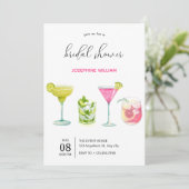 ミニマモダンリスト果実飲料ブライダルシャワー 招待状 (スタンド正面)