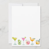 ミニマモダンリスト果実飲料ブライダルシャワー 招待状 (裏面)