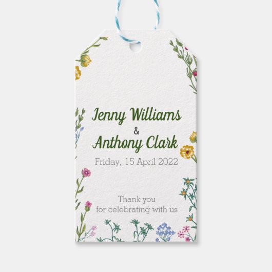 ミニマモダンリスト植物学フローラ ギフトタグ (正面)