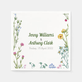 ミニマモダンリスト植物学フローラ スタンダードカクテルナプキン