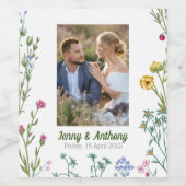 ミニマモダンリスト植物学フローラ ワインラベル (シングルラベル)