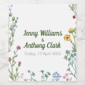 ミニマモダンリスト植物学フローラ ワインラベル (シングルラベル)