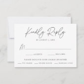 ミニマモダンリスト植物黒粉選択 出欠カード (正面)