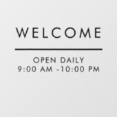 ミニマモダンリスト歓迎オープン毎日 ウィンドウサイン (シート)