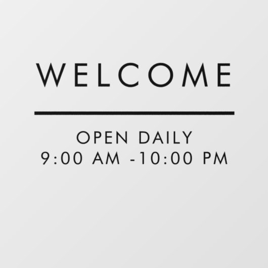 ミニマモダンリスト歓迎オープン毎日 ウィンドウサイン (シート)