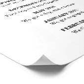 ミニマモダンリスト歓迎ラブストーリー結婚のサイン ポスター (角)