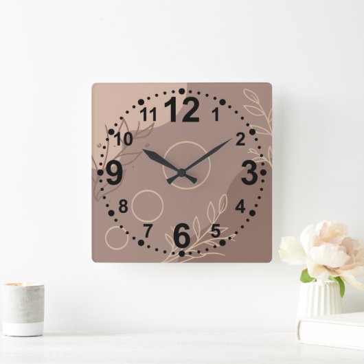ミニマモダンリスト正方形の壁時計 スクエア壁時計 (ホーム)