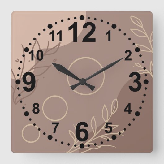 ミニマモダンリスト正方形の壁時計 スクエア壁時計 (正面)