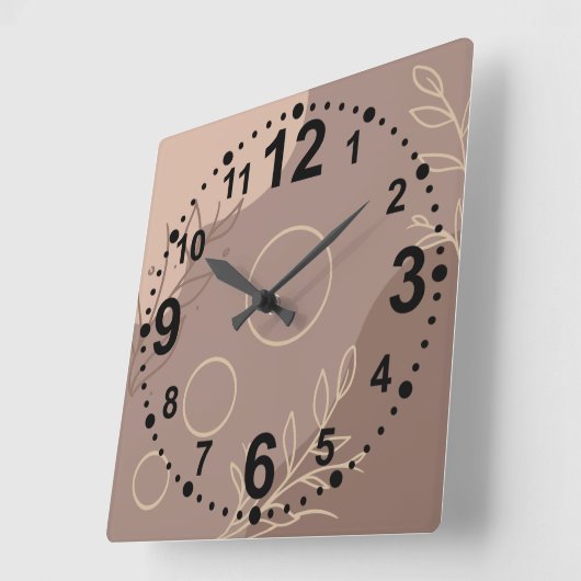 ミニマモダンリスト正方形の壁時計 スクエア壁時計 (傾斜)