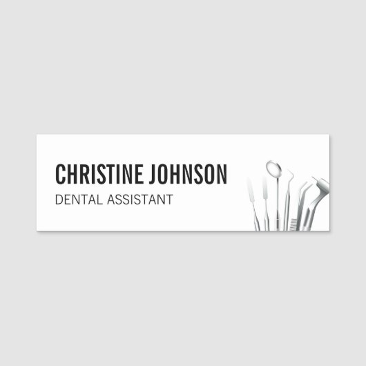 ミニマモダンリスト歯科助手 名札 (正面)