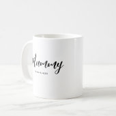 ミニマモダンリスト母の日手書きミイラ コーヒーマグカップ (正面左)