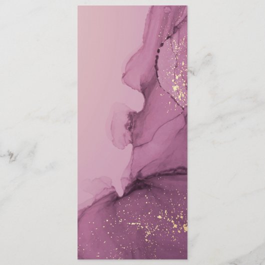 ミニマモダンリスト水カラー金ゴールド結婚グリッター メニュー (裏面)