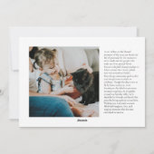 ミニマモダンリスト水平メリークリスマスフォト シーズンカード (裏面)