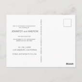 ミニマモダンリスト水彩写真日付の変更 ポストカード (裏面)