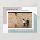 ミニマモダンリスト水彩写真日付の変更 ポストカード (正面)