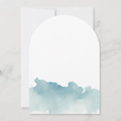 ミニマモダンリスト沿岸波ブライダルシャワー 招待状 (裏面)