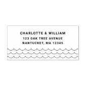 ミニマモダンリスト波差出人住所 セルフインキングスタンプ (デザイン)