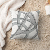 ミニマモダンリスト洗練された灰色と白 クッション (ブランケット)